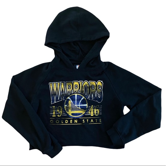 NBA Tops - NBA Golden State Warriors Cropped Hoodie Size S